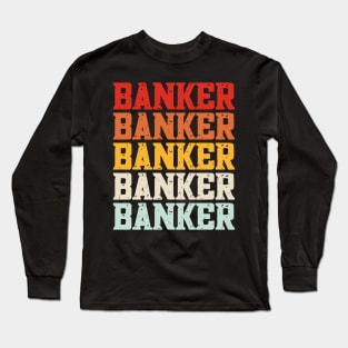 Funny Loan Officer Retro Vintage banker Long Sleeve T-Shirt